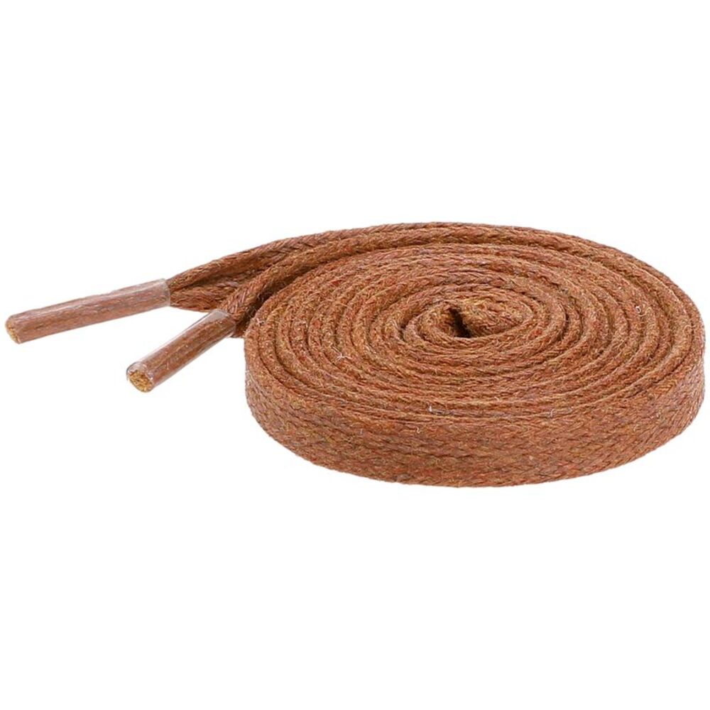 1 Pair Flat Shoe Laces, Unisex Waxed Cotton Athletic Shoelaces Red Brown
